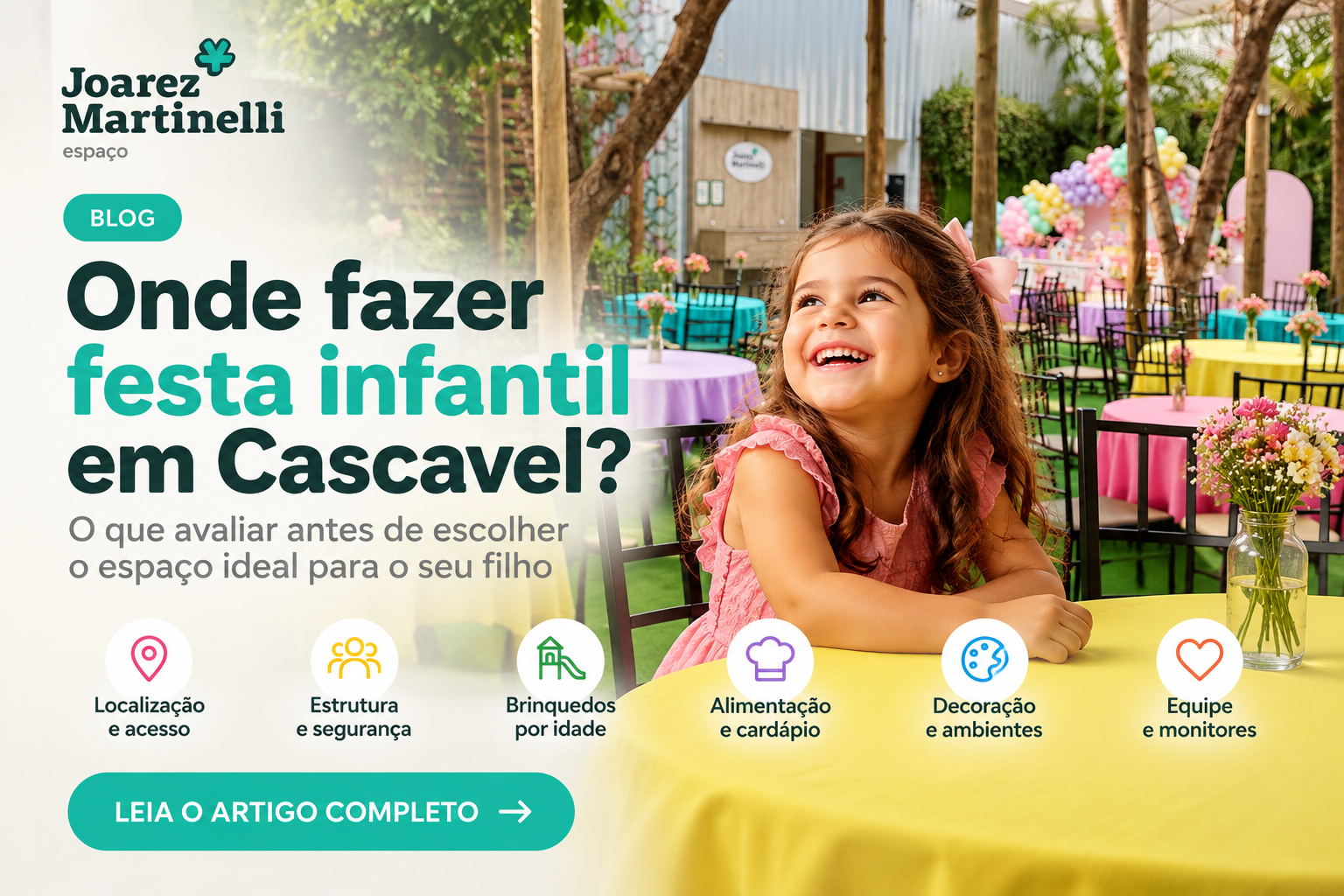 Imagem de destaque: Onde fazer festa infantil em Cascavel?